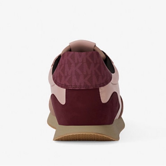 Michael Kors Essex Trainer Cherry and Brown Women's Sneakers - Picture 3 of 3